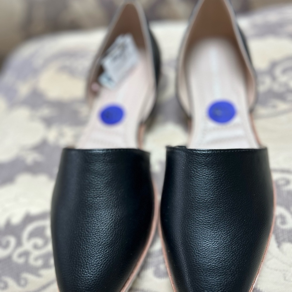 Adrienne Vittadini Black Leather Flats shoes Brand New 8.5 sz for all occasions - Picture 10 of 11